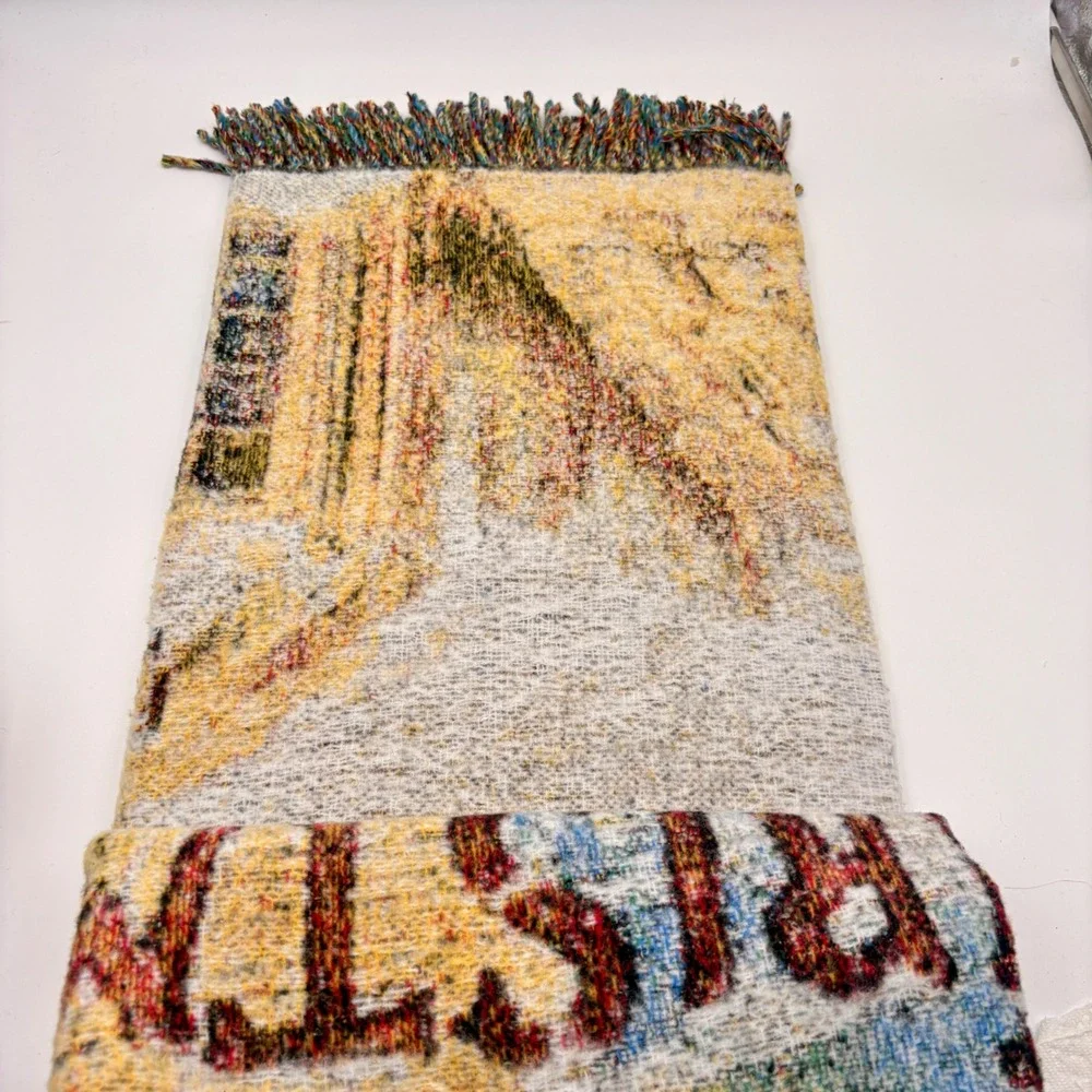 Nido Notte Italia The Night Before Christmas Woven Throw Blanket Made in Italy